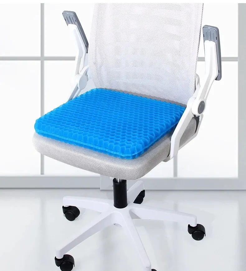 Gel Seat Cushion - Breathable Honeycomb Design for Pain Relief & All-Day Comfort