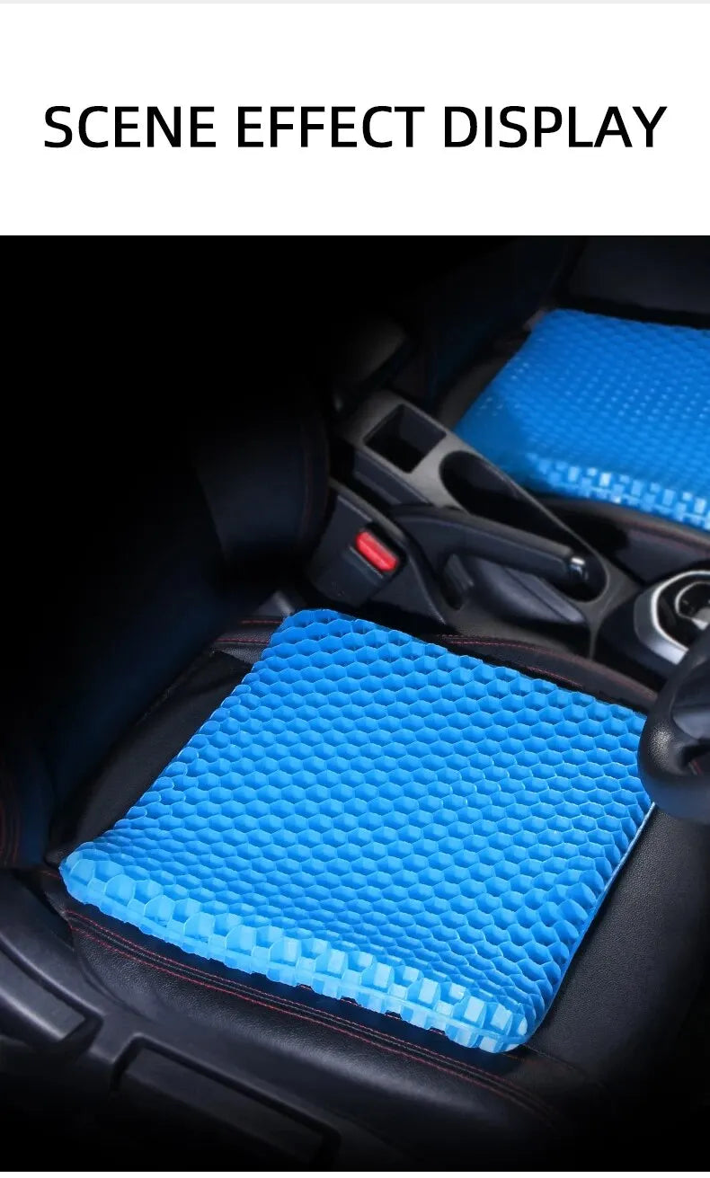 Gel Seat Cushion - Breathable Honeycomb Design for Pain Relief & All-Day Comfort
