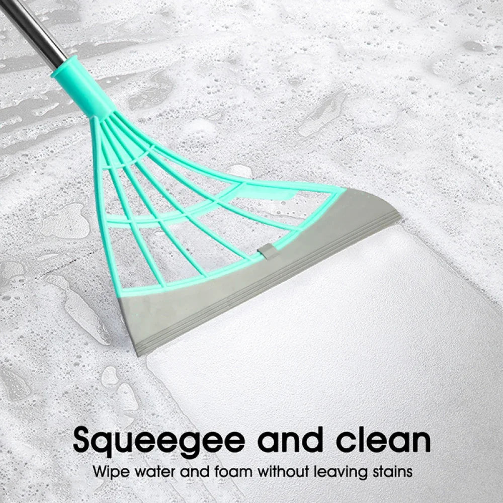 Multi-Purpose Silicone Scraper Broom – Window, Floor & Bathroom Cleaning Tool