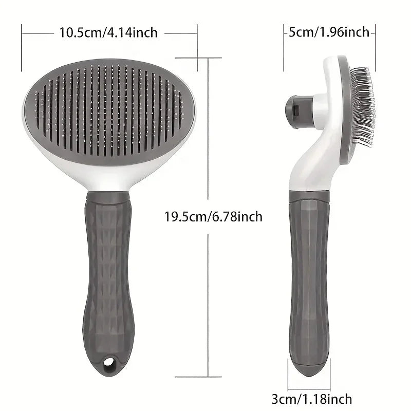 Self-Cleaning Pet Grooming Brush – One-Click Hair Removal for Dogs & Cats