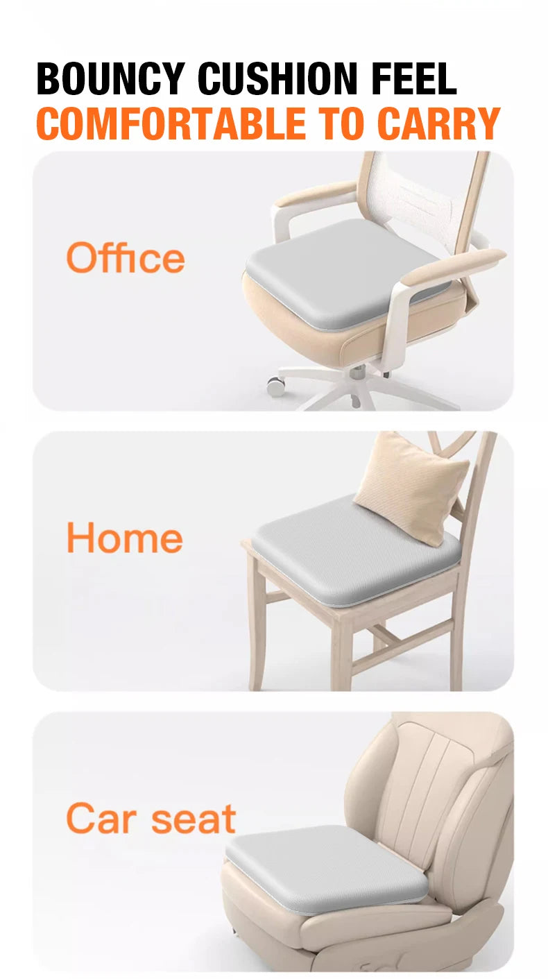 Premium Memory Foam Seat Cushion – Multi-Use Comfort for Office, Car & Home