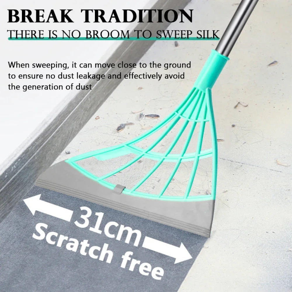Multi-Purpose Silicone Scraper Broom – Window, Floor & Bathroom Cleaning Tool
